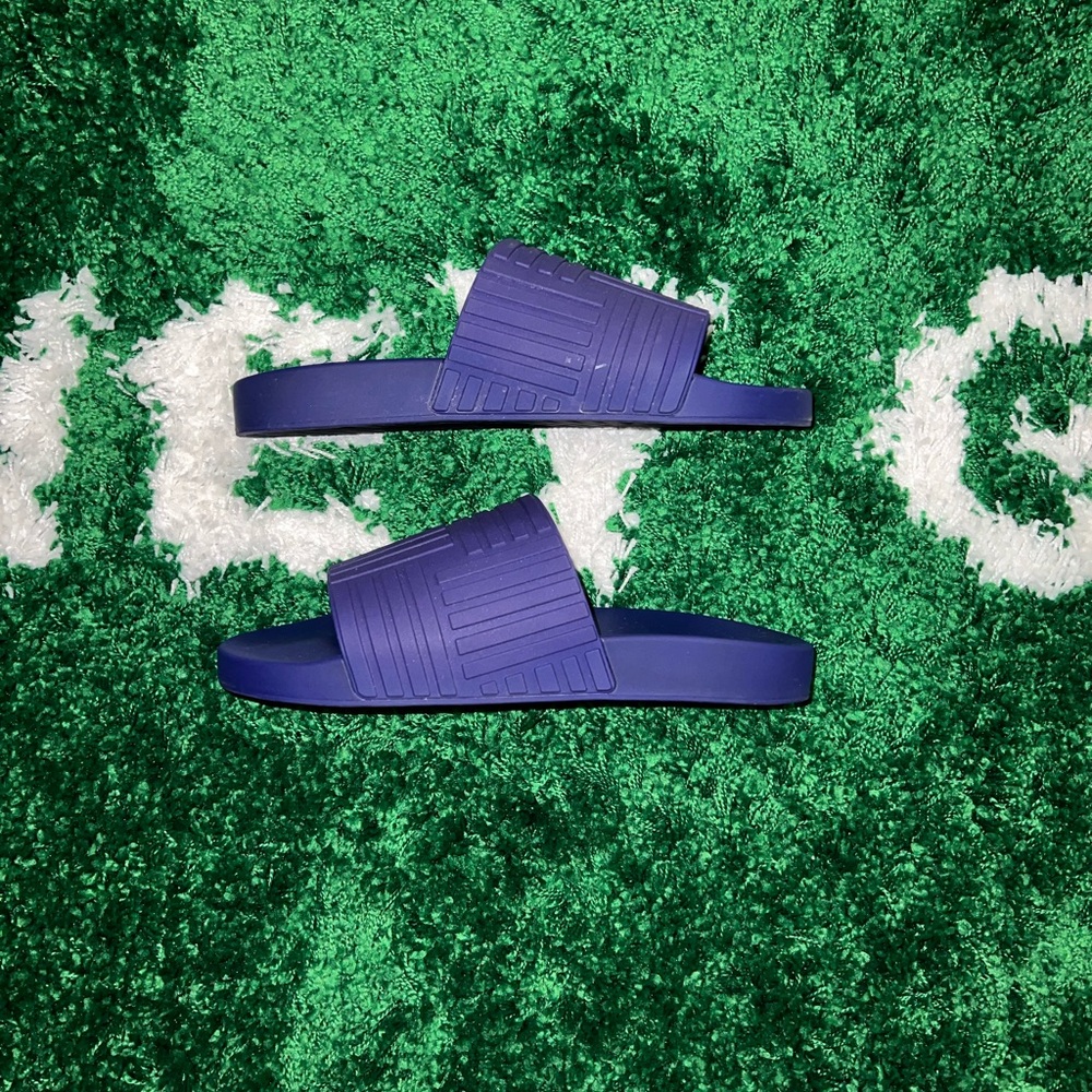 Bottega Veneta Purple Rubber Slides